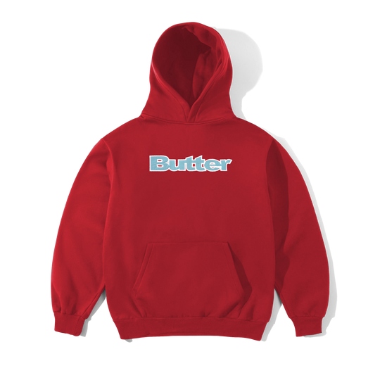 Ripstop Logo Applique Pullover Hood, Red