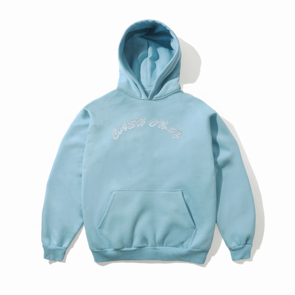 Cash Only Ripstop Logo Applique Pullover Hood, Sky