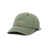 Ripstop Rounded Logo 6 Panel Cap, Washed Army