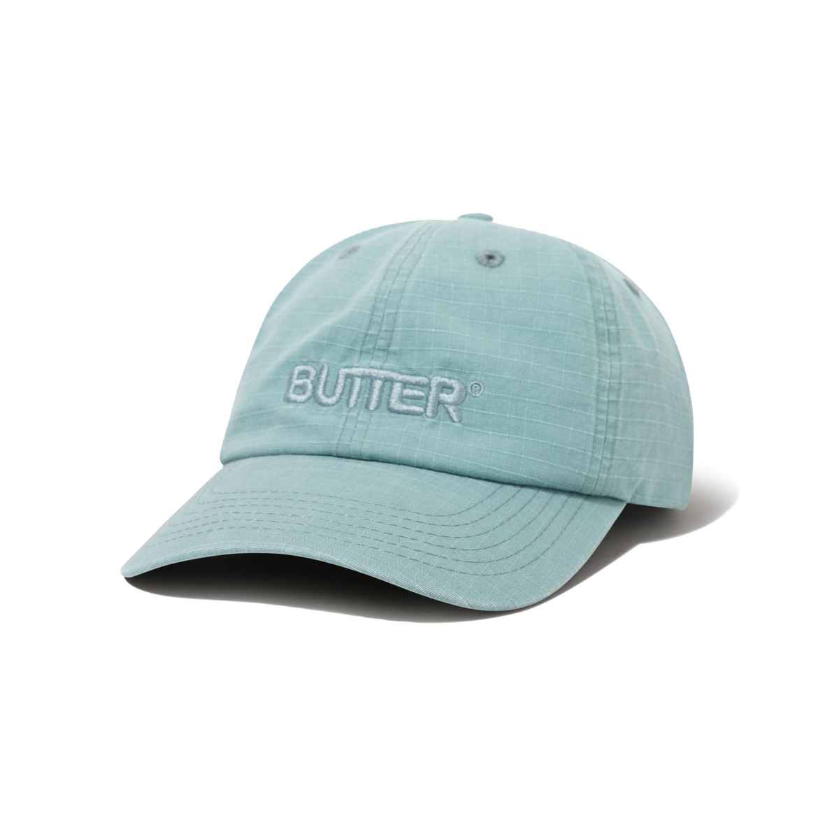 Ripstop Rounded Logo 6 Panel Cap, Washed Ice