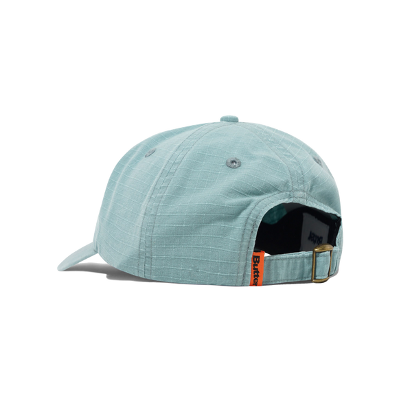 Butter Goods Ripstop Rounded Logo 6 Panel Cap, Washed Ice