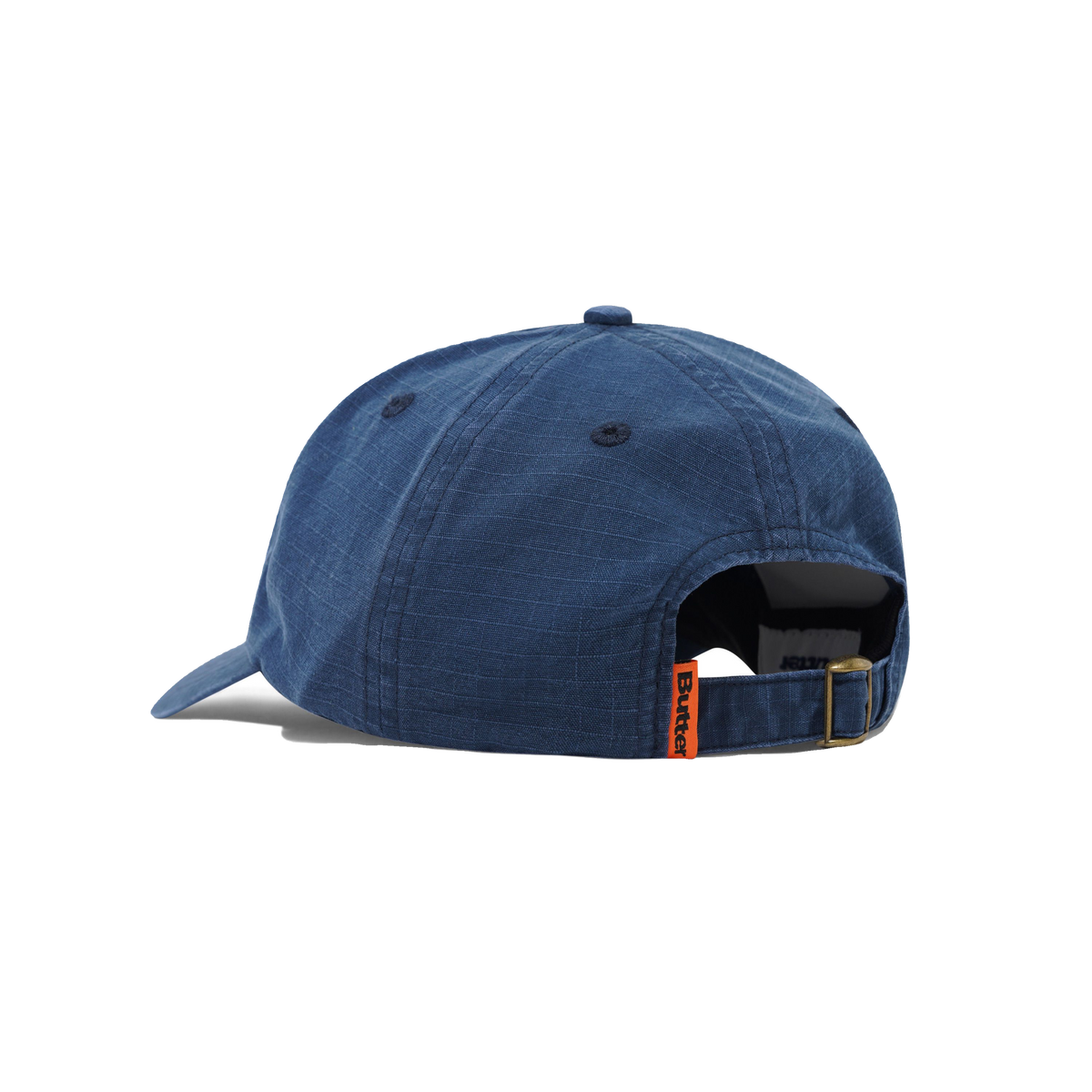 Ripstop Rounded Logo 6 Panel Cap, Washed Navy