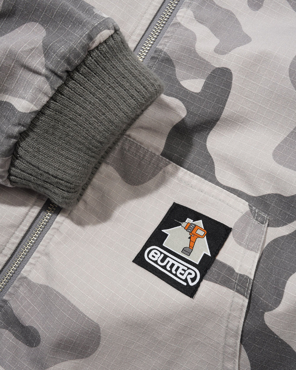 Ripstop Work Jacket, Snow Camo