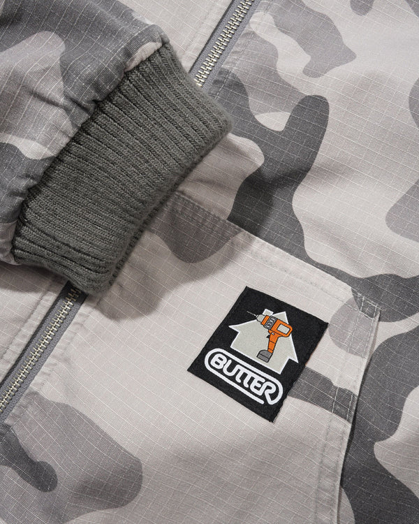 Butter Goods Ripstop Work Jacket, Snow Camo