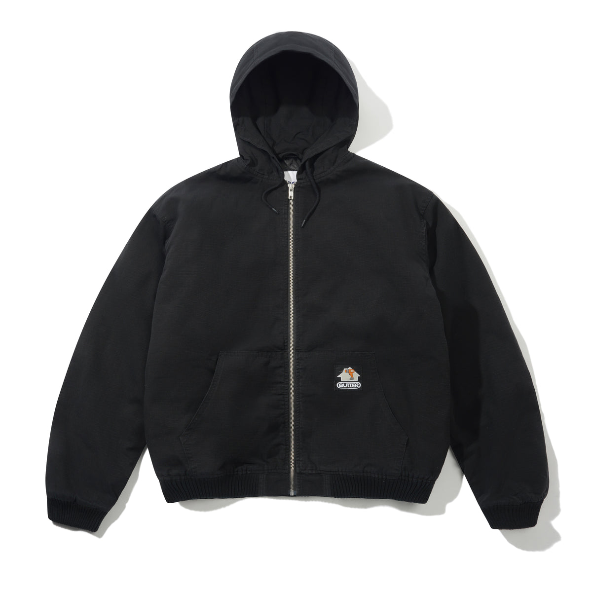 Ripstop Work Jacket, Washed Black