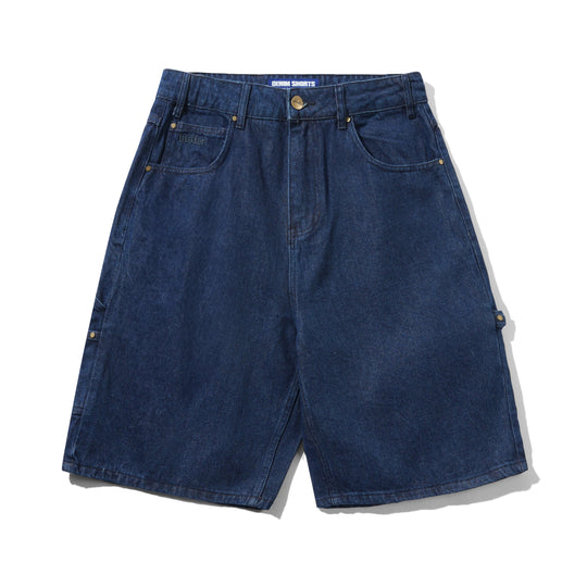 Rivet Denim Shorts, Raw Indigo