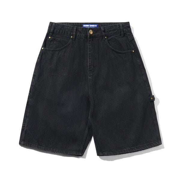 Butter Goods Rivet Denim Shorts, Washed Black