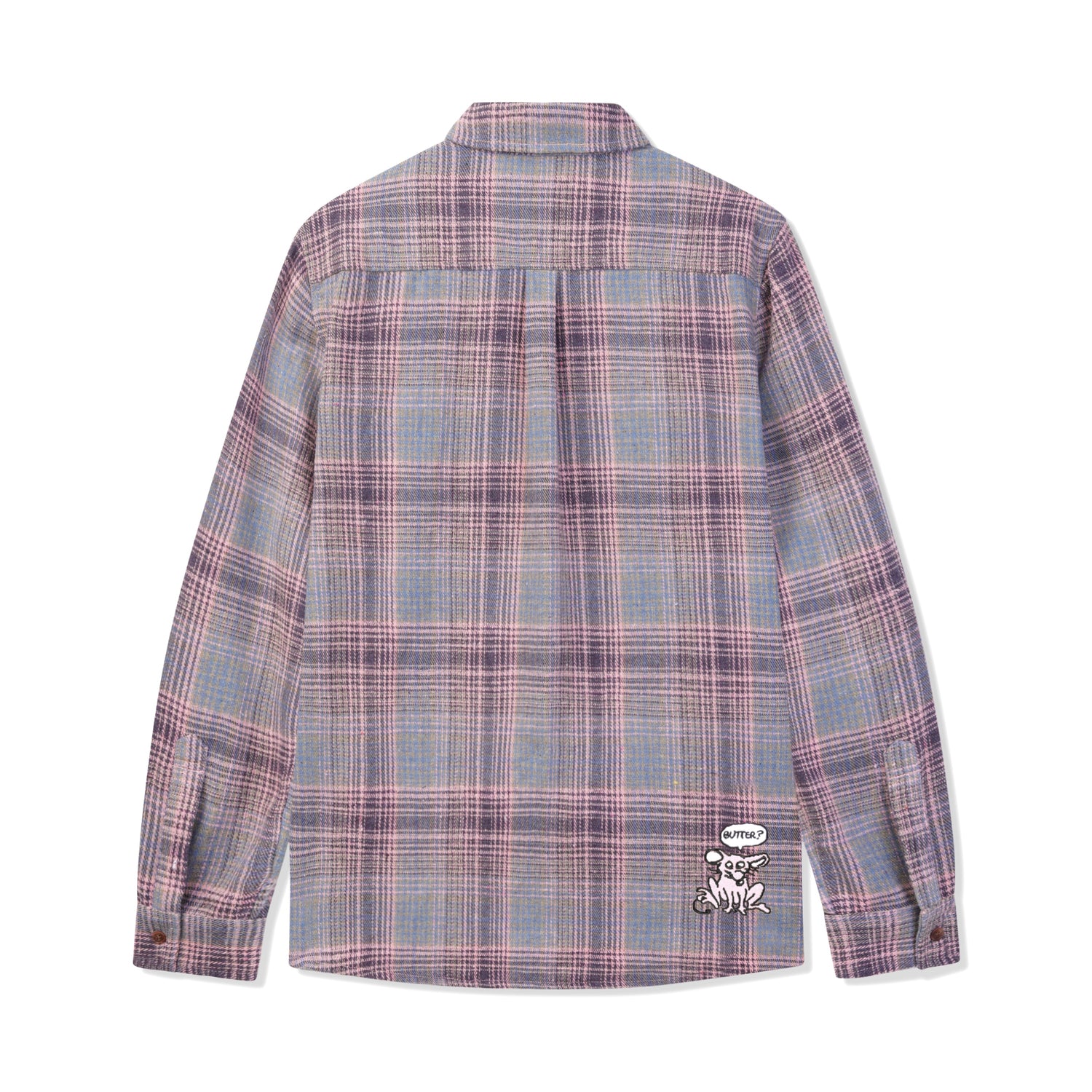 Rodent Flannel Shirt, Pink / Grey
