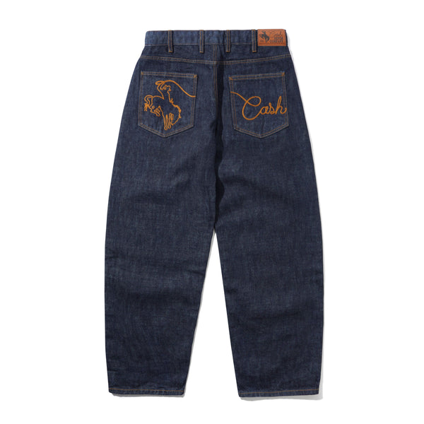 Cash Only Rodeo Denim Jeans, Blue Selvedge