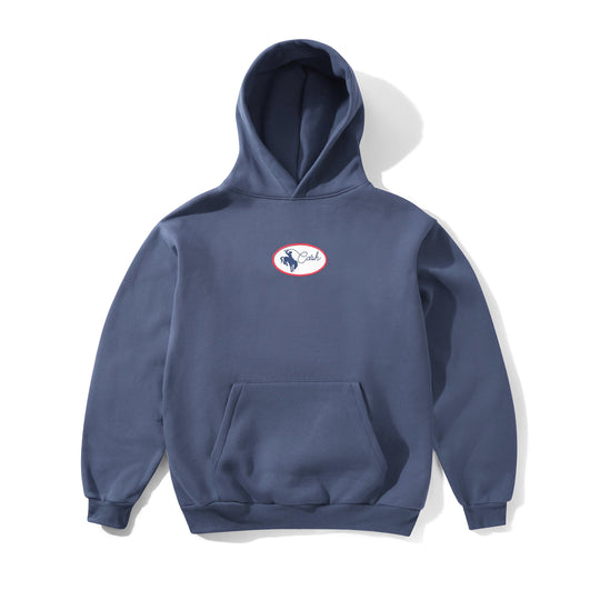 Rodeo Pullover Hood, Lead Blue