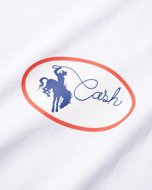 Cash Only Rodeo Tee, White