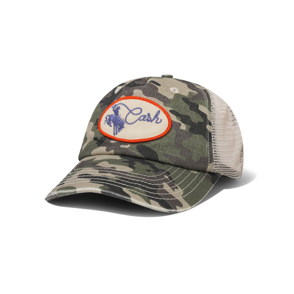 Cash Only Rodeo Trucker Cap, Camo