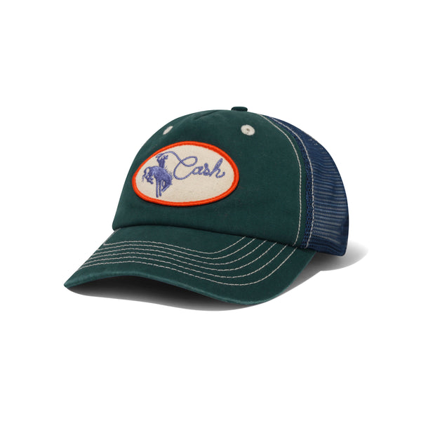 Cash Only Rodeo Trucker Cap, Green / Navy