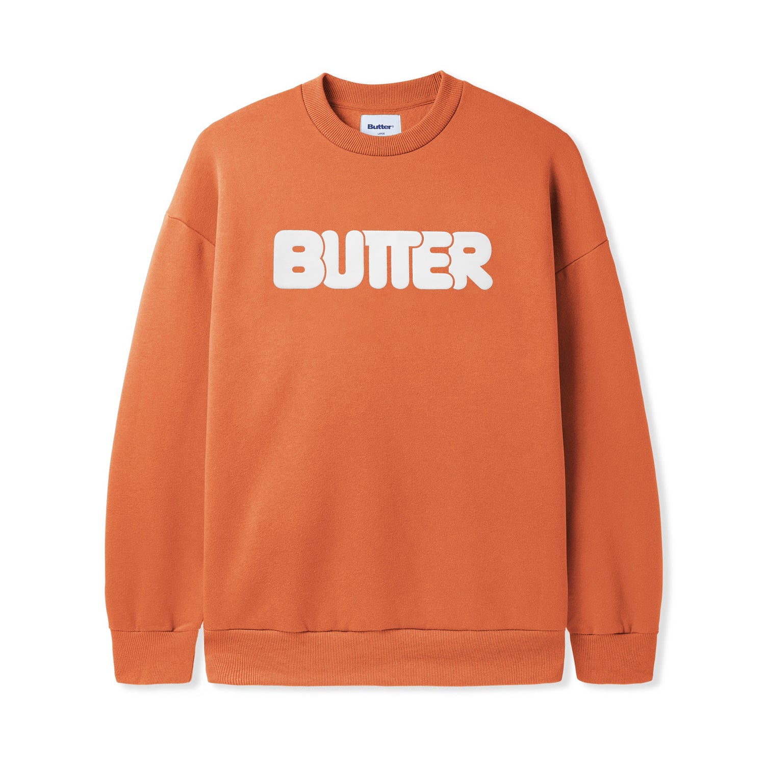 Rounded Logo Crewneck, Washed Orange