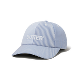 Rounded Logo 6 Panel Cap, French Blue Stripe