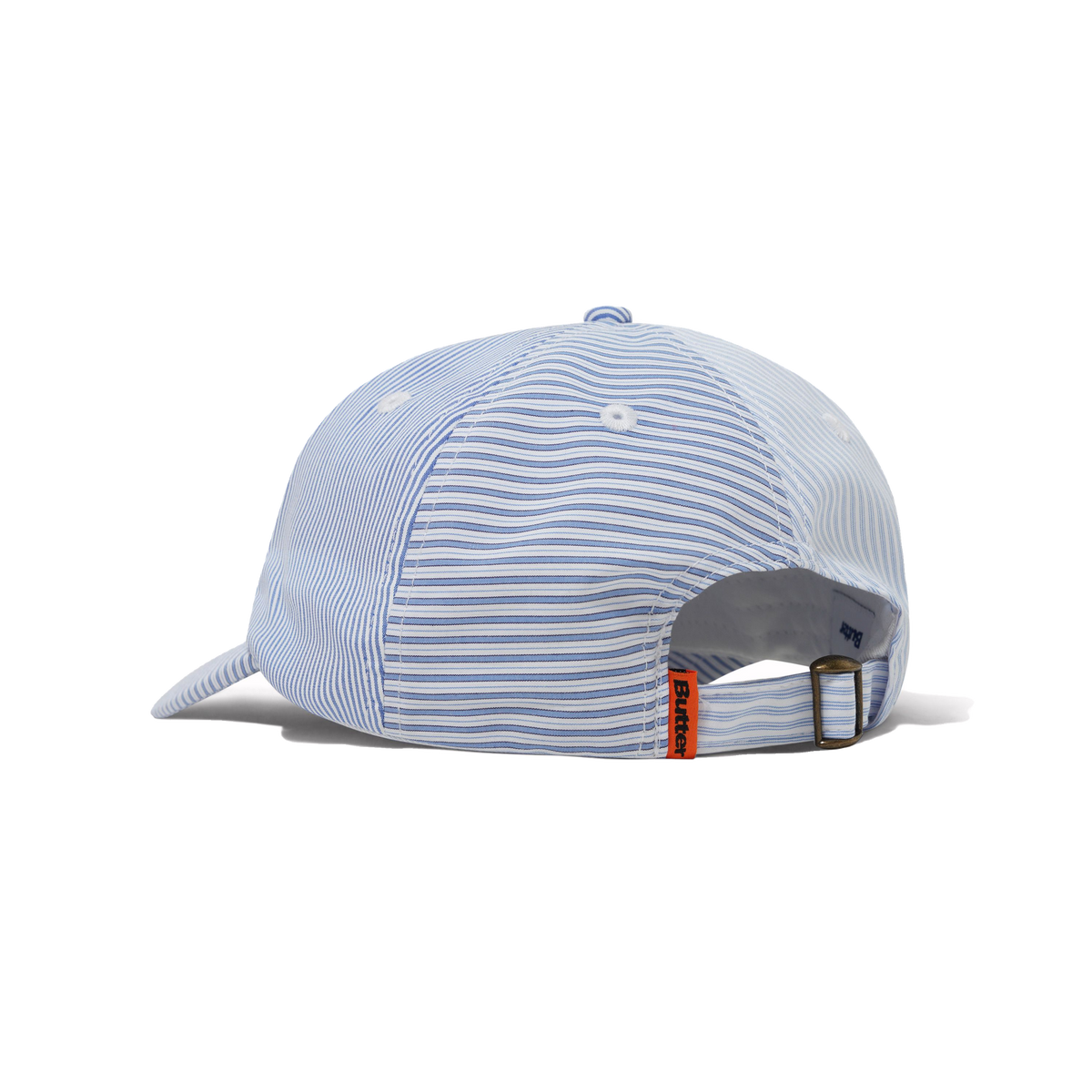 Rounded Logo 6 Panel Cap, French Blue Stripe