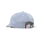 Rounded Logo 6 Panel Cap, French Blue Stripe