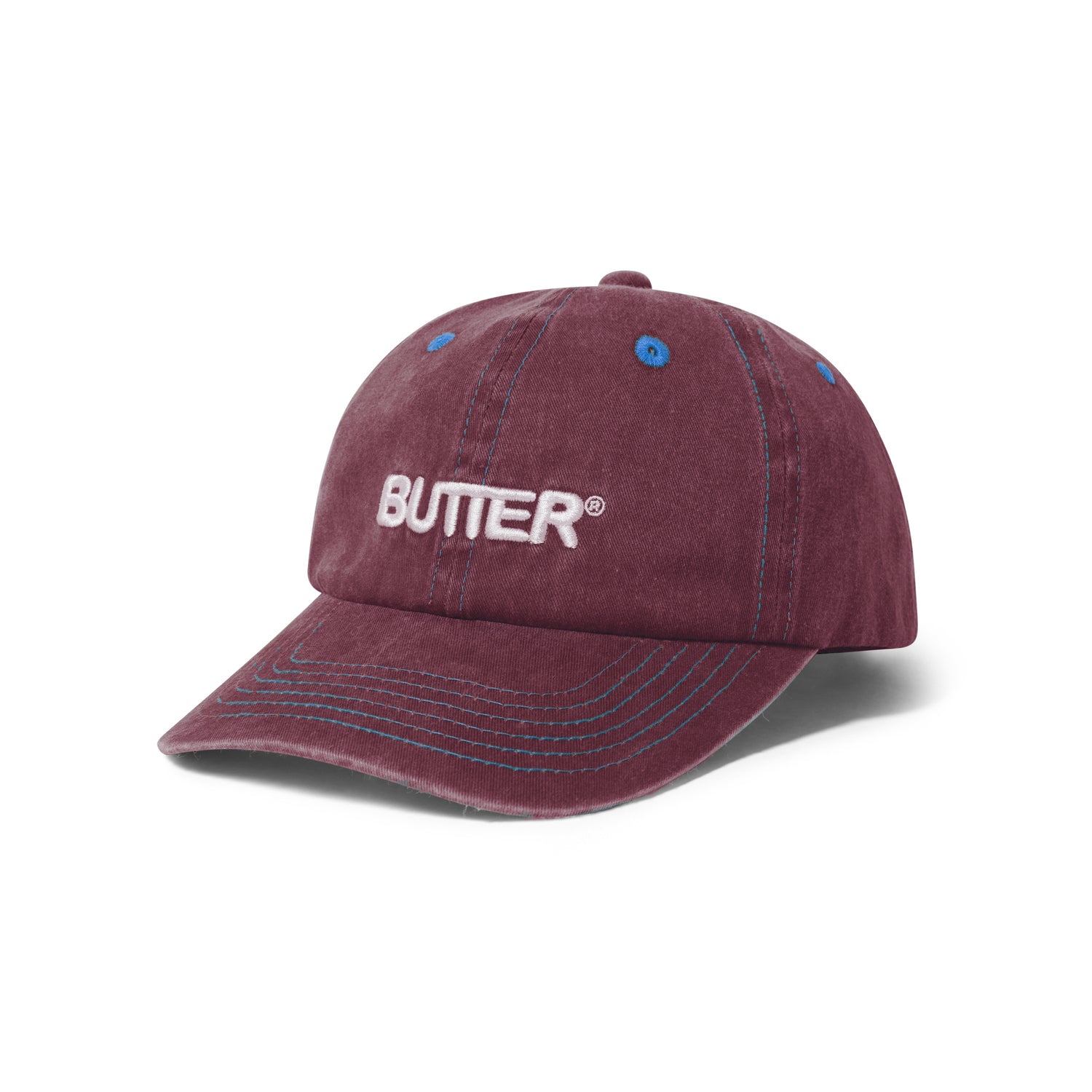 Rounded Logo 6 Panel Cap, Sangria