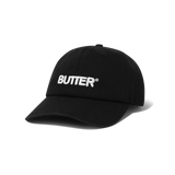 Rounded Logo 6 Panel Cap, Washed Black