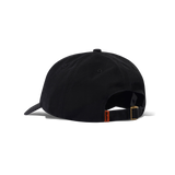 Rounded Logo 6 Panel Cap, Washed Black