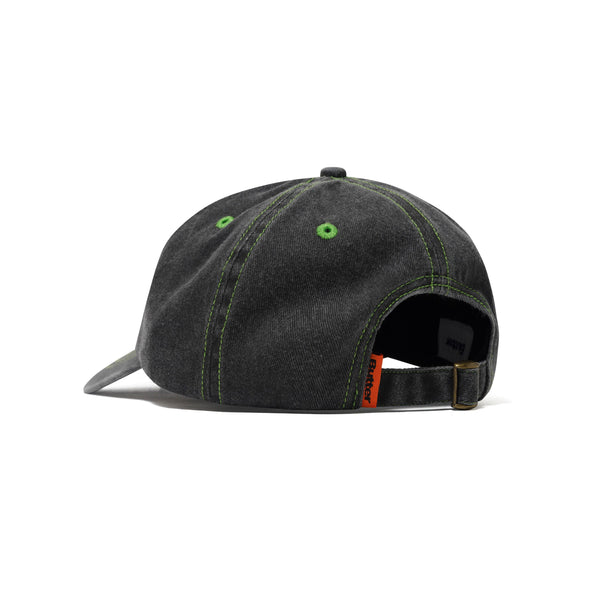 Butter Goods Rounded Logo 6 Panel Cap, Washed Black
