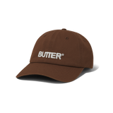 Rounded Logo 6 Panel Cap, Washed Brown