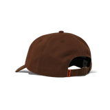 Rounded Logo 6 Panel Cap, Washed Brown