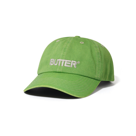 Rounded Logo 6 Panel Cap, Washed Green