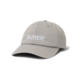 Rounded Logo 6 Panel Cap, Washed Light Grey