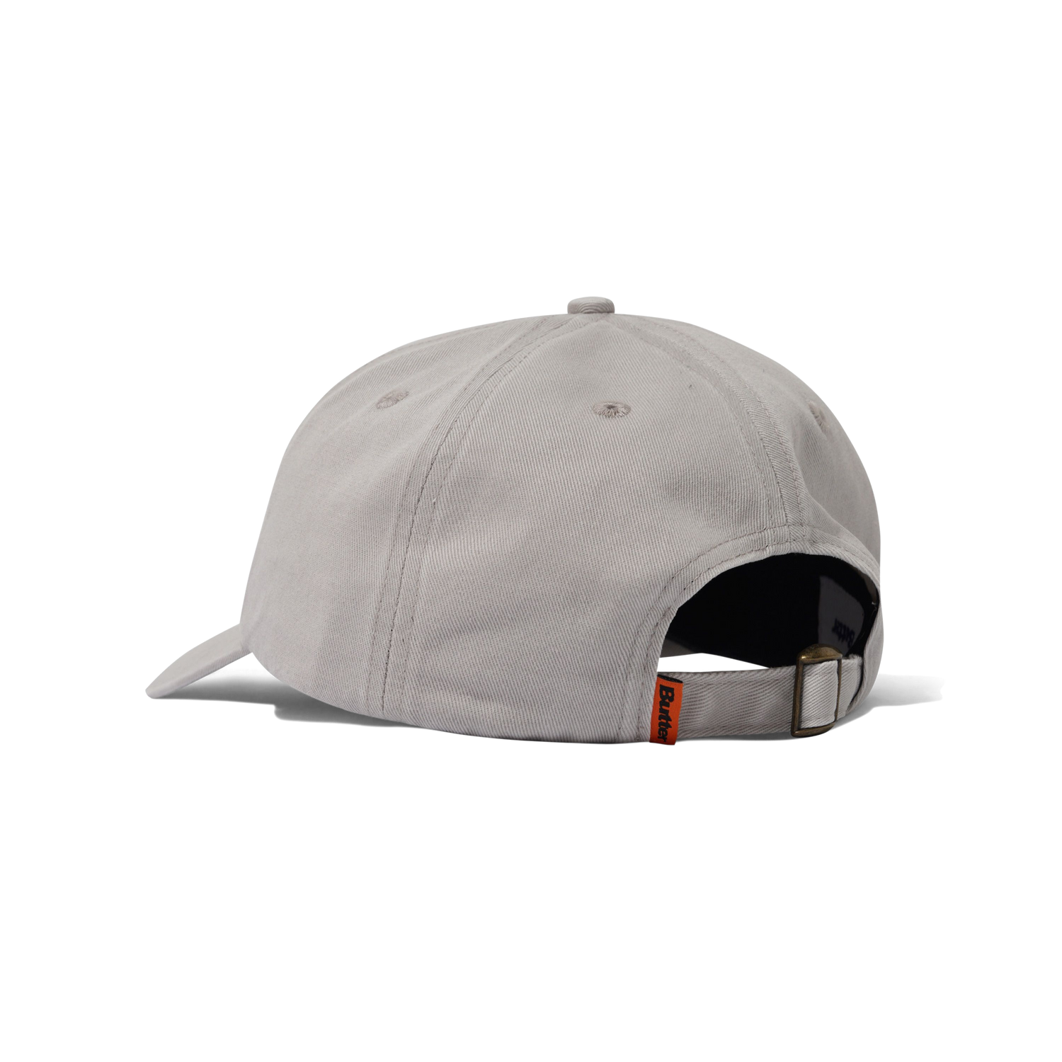 Rounded Logo 6 Panel Cap, Washed Light Grey