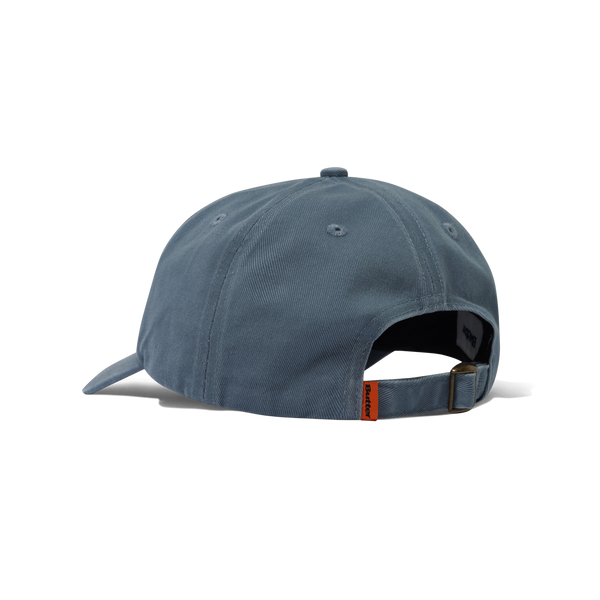 Butter Goods Rounded Logo 6 Panel Cap, Washed Ocean