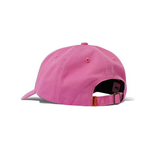Butter Goods Rounded Logo 6 Panel Cap, Washed Pink