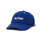 Rounded Logo 6 Panel Cap, Washed Cobalt