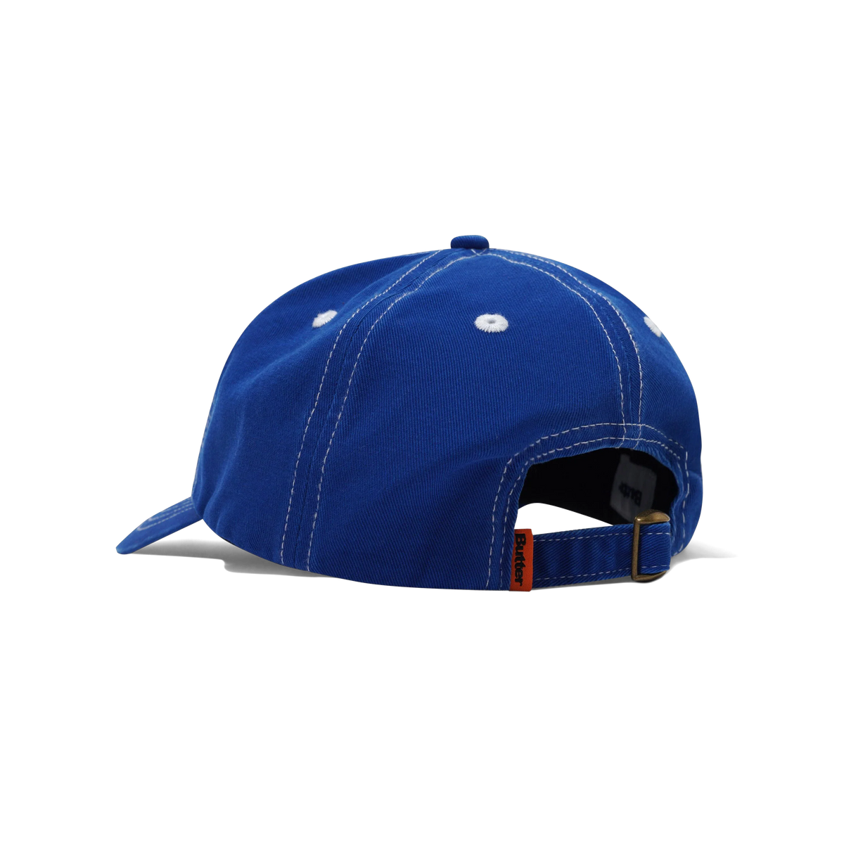 Rounded Logo 6 Panel Cap, Washed Cobalt