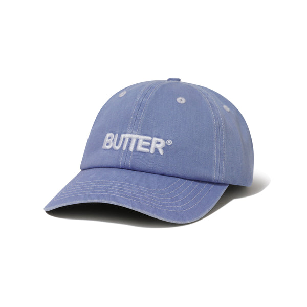 Butter Goods Rounded Logo 6 Panel Cap, Washed Sky