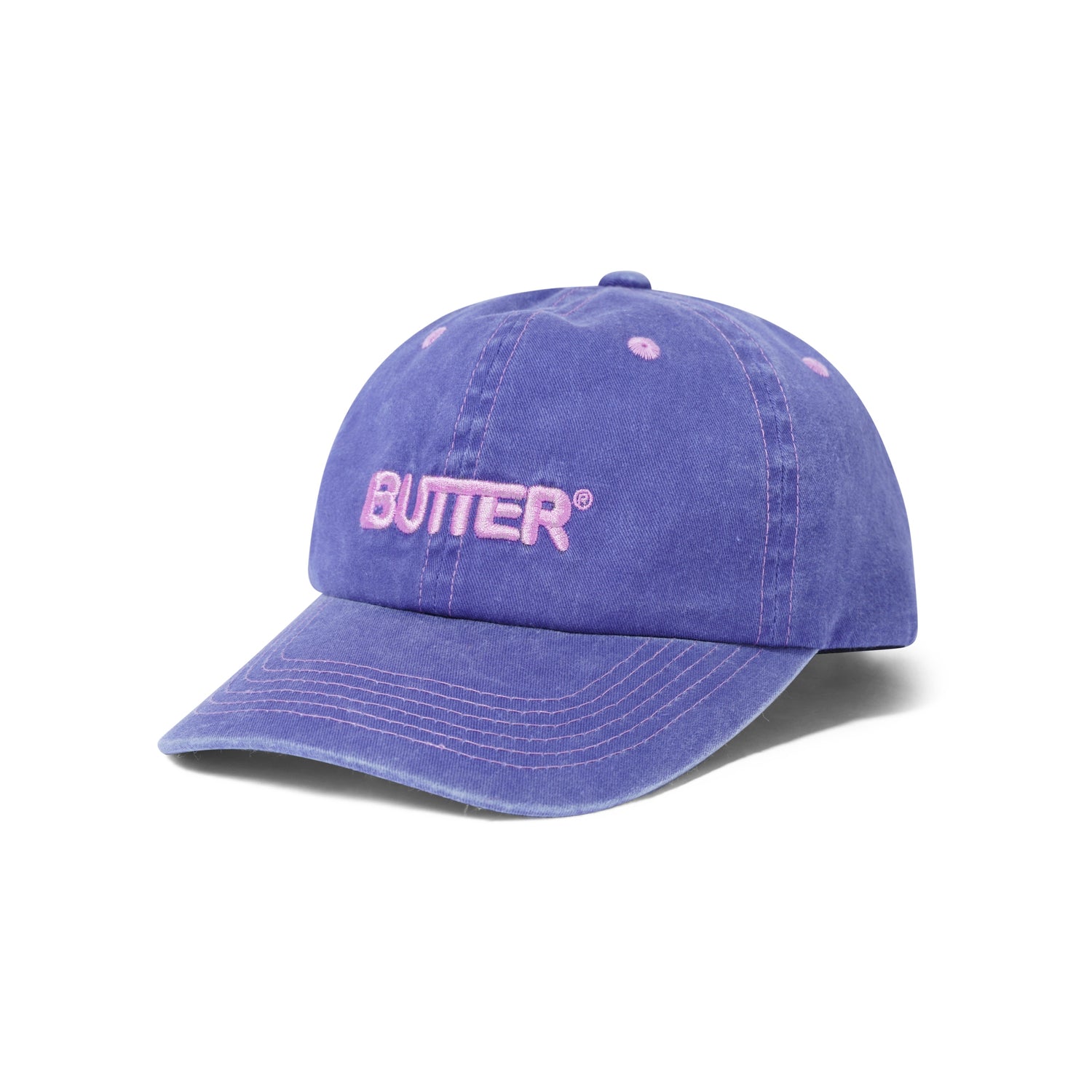 Rounded Logo 6 Panel Cap, Grape