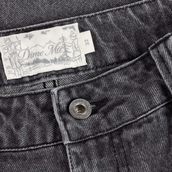 Dime Classic Denim Shorts, Faded Black