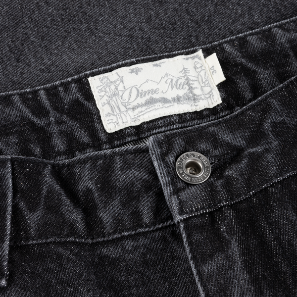 Dime Classic Denim Shorts, Sandblasted Black