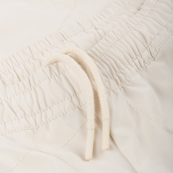Dime Wave Quilted Shorts, Cream