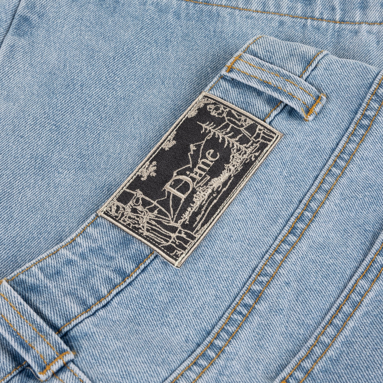 Carpenter Denim Shorts, Blue Washed