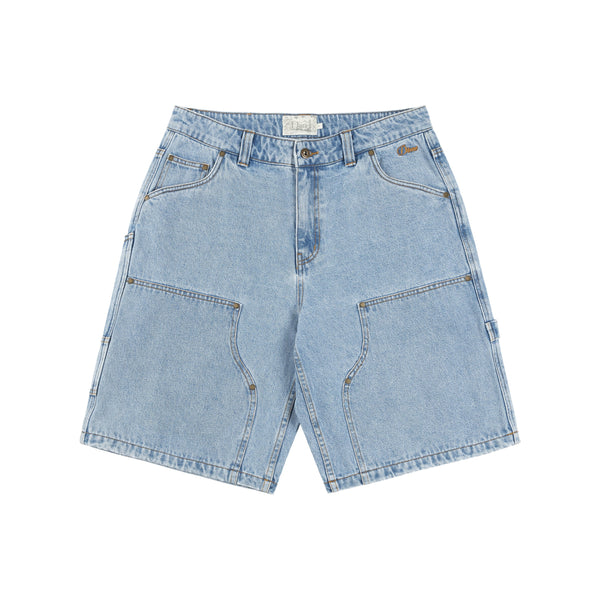 Dime Carpenter Denim Shorts, Blue Washed