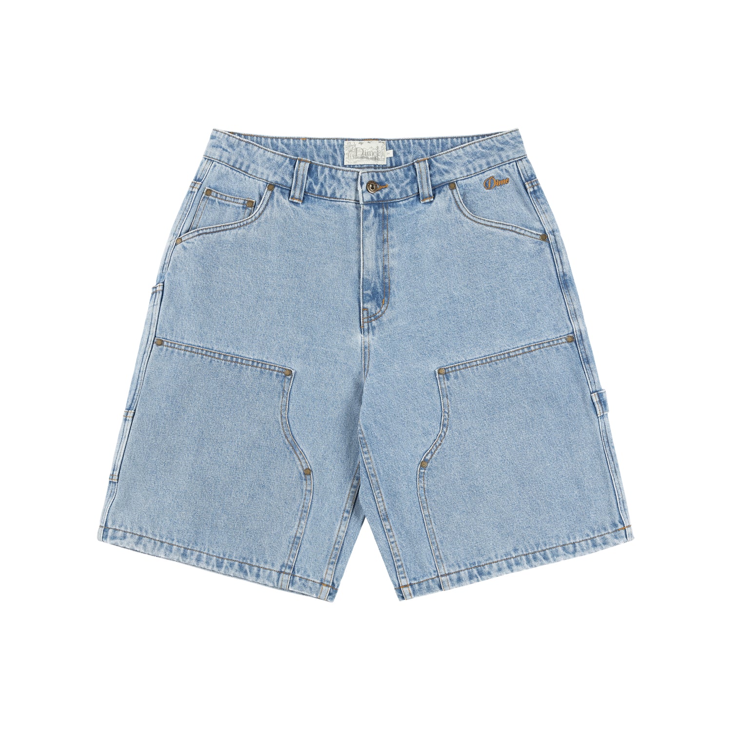 Carpenter Denim Shorts, Blue Washed