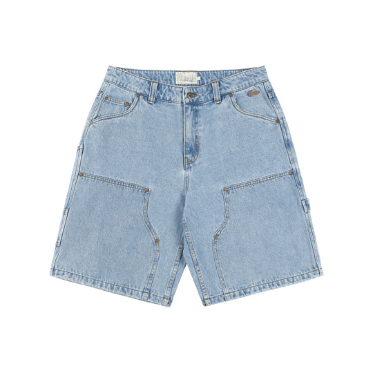 Carpenter Denim Shorts, Blue Washed