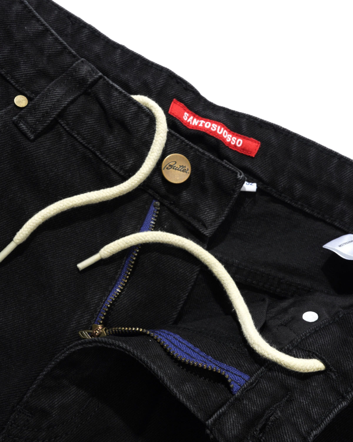 Santosuosso Denim Jeans, Flat Black