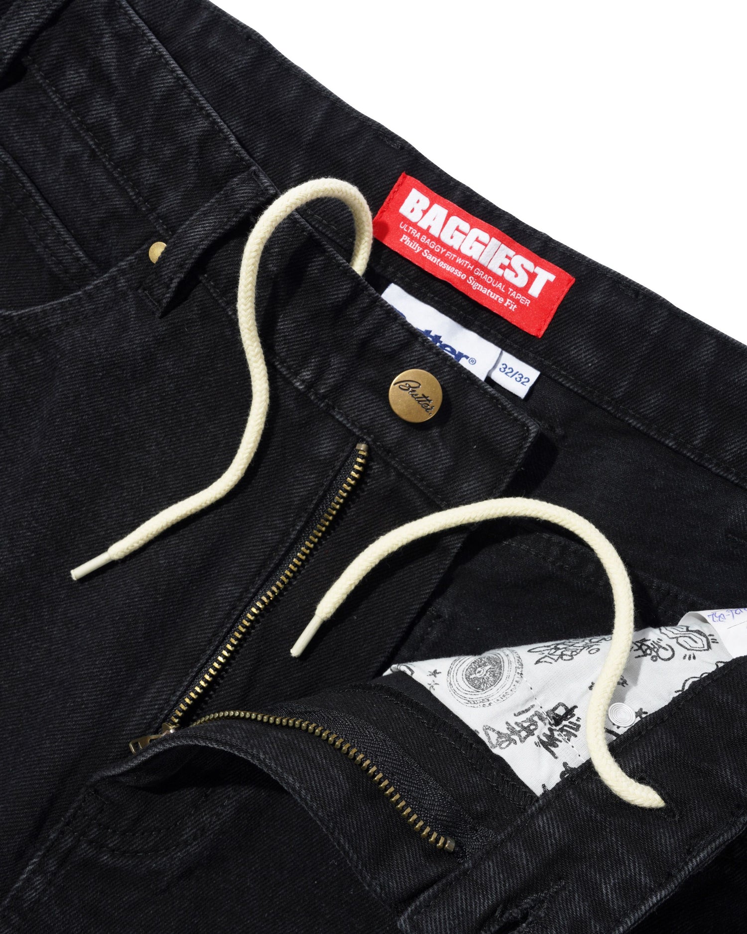 Santosuosso Denim Jeans, Washed Black