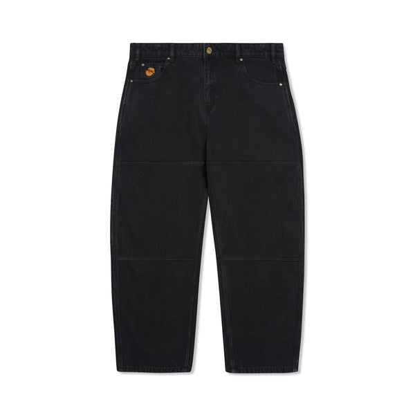 Butter Goods Santosuosso Double Knee Denim Jeans, Washed Black