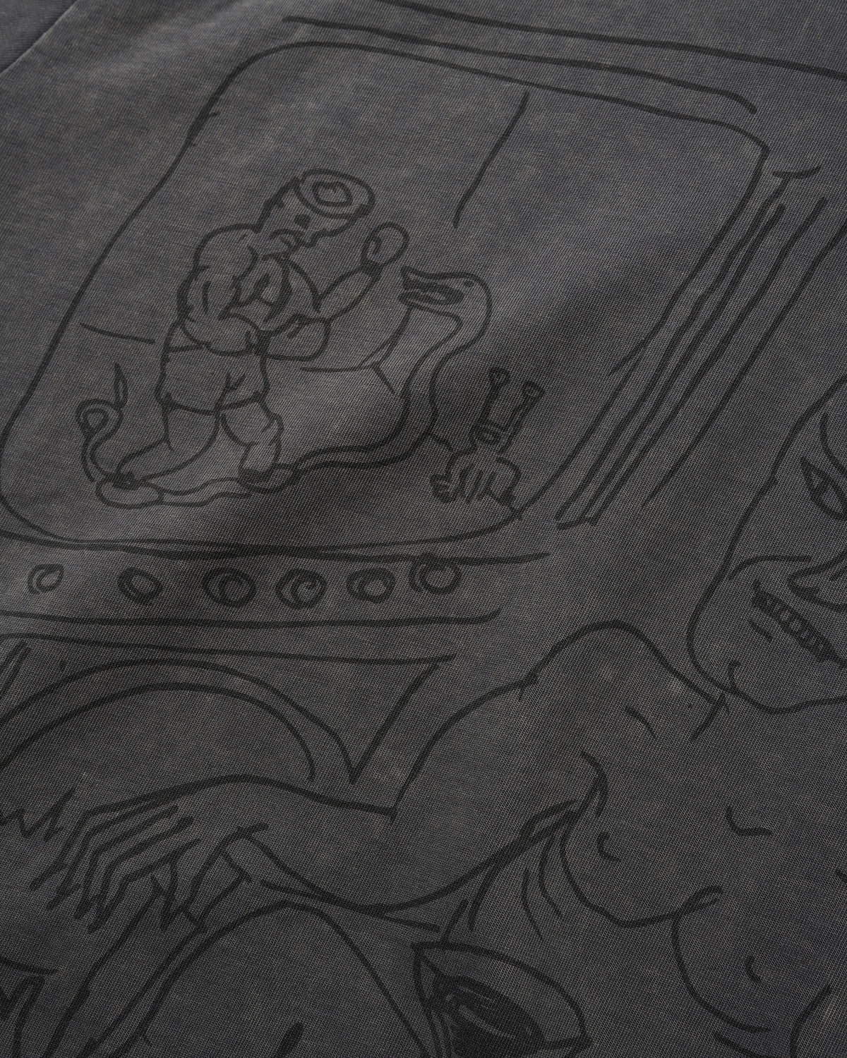 Satan Tee, Black Acid Wash