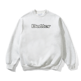 Satin Applique Logo Crewneck, Ash