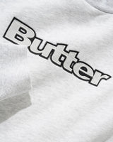 Satin Applique Logo Crewneck, Ash
