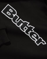 Satin Applique Logo Crewneck, Black